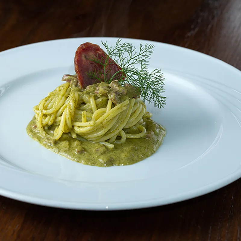 Spaghettoni al pesto di finocchietto — Unni Don Nino - Osteria Bar, Sant'Angelo di Brolo (foto 1)