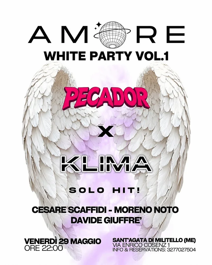 AMORE White Party Vol. 1 – Pecador X Klima · Ttattà Go