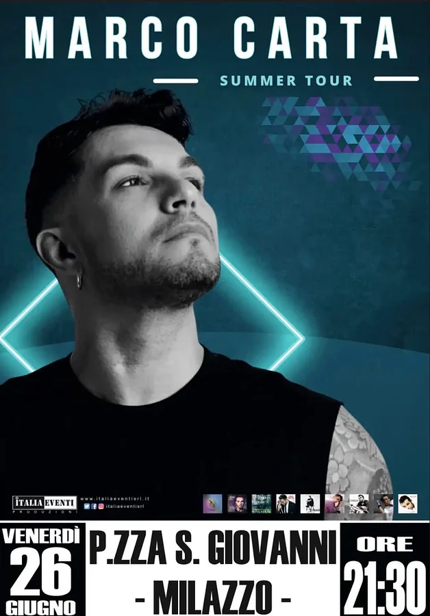 Marco Carta in concerto a Milazzo · Ttattà Go