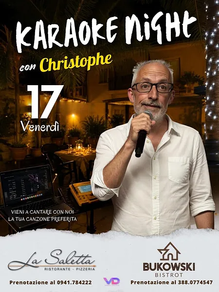 Karaoke con Christoph al Ristorante la Saletta
