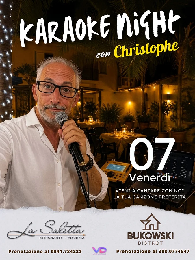 Karaoke Night con Christophe alla Saletta · Ttattà Go