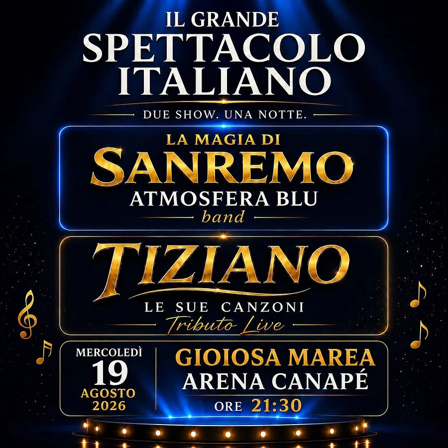 Atmosfera Blu Live Show - "La magia di San Remo" - "Tiziano e le sue canzoni" · Ttattà Go