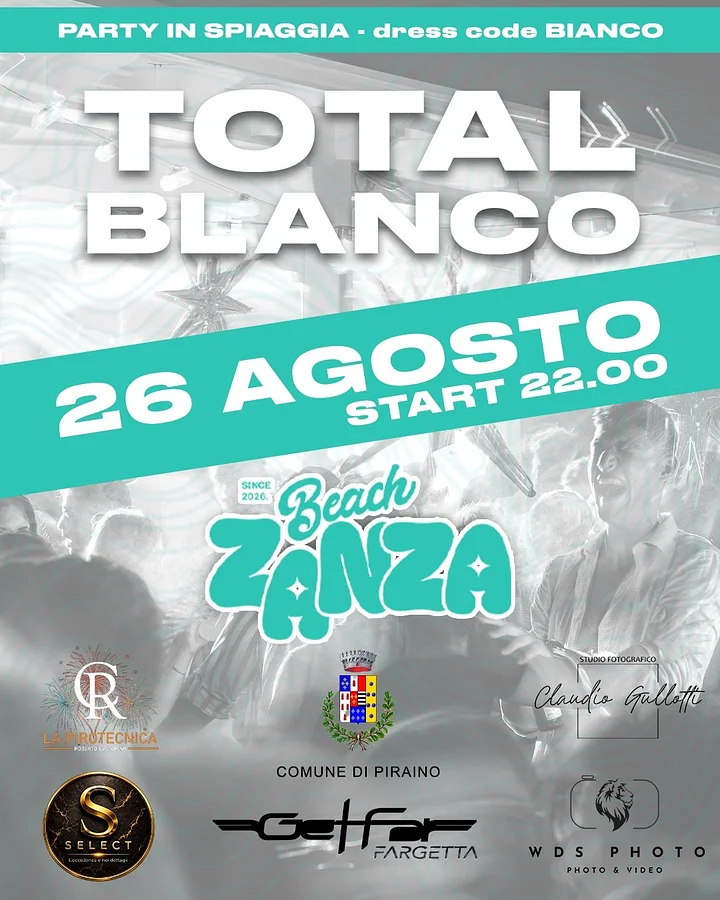 Total Blanco allo Zanza Beach Club · Ttattà Go