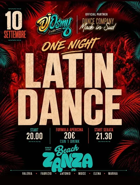 LATIN DANCE - One Night - ZANZA BEACH