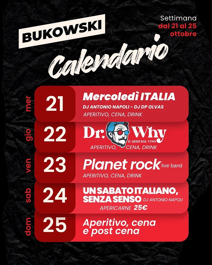  𝐁𝐔𝐊𝐎𝐖𝐒𝐊𝐈 𝐋𝐈𝐍𝐄 𝐔𝐏 | 𝟐𝟏 - 𝟐𝟓 𝐎𝐓𝐓𝐎𝐁𝐑𝐄  · Ttattà Go